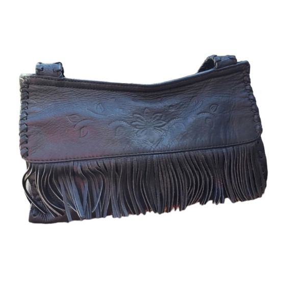 Fringe Embossed Leather Fossil Bag EUC ❤️ - Picture 12 of 16